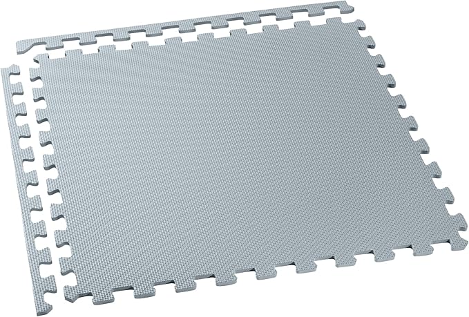We Sell Mats 3/8" Thick Multipurpose EVA Foam Exercise Floor Mat, Interlocking Tiles, Anti-Fatigue for Home or Gym