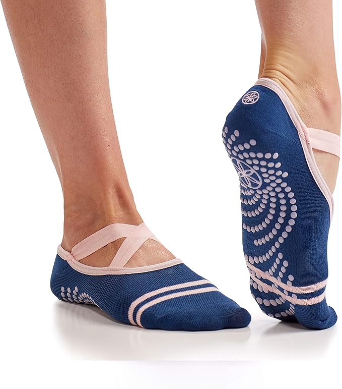 Gaiam Grippy Studio Yoga Socks for Extra Grip in Standard or Hot Yoga