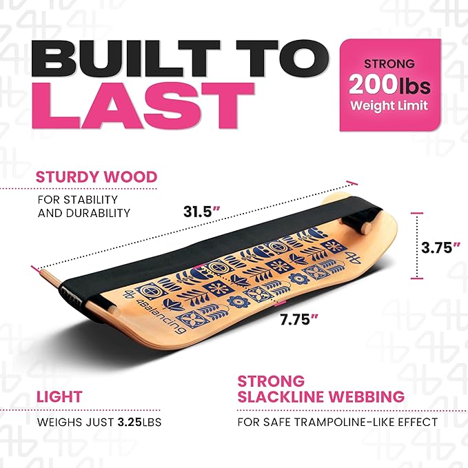 Balance Trainer for Adults - Slackboard Standing Desk Balance Board and Home Workout Equipment, Balancing Trainer for Yoga, Strength, Coordination, Concentration