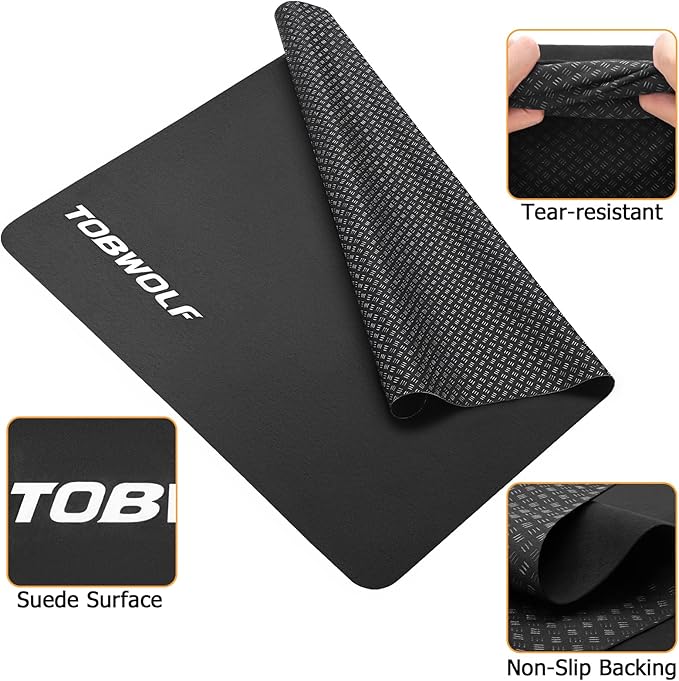 Pilates Reformer Mat Towel - 39in x 24in Non-Slip Suede Pilates Reformer Mat Cover for Pilates Enthusiast to Practice, Lightweight - Soft Surface - Silicone-Backing, Sweat-Wicking, Quick-Drying