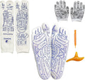 COLSA Reflexology Socks with Tools,Acupoint Socks Set,Beginner Acupoint Massage Tools Large Triangular Sparrow+acupoint Stick(2pcs Men+Gloves)