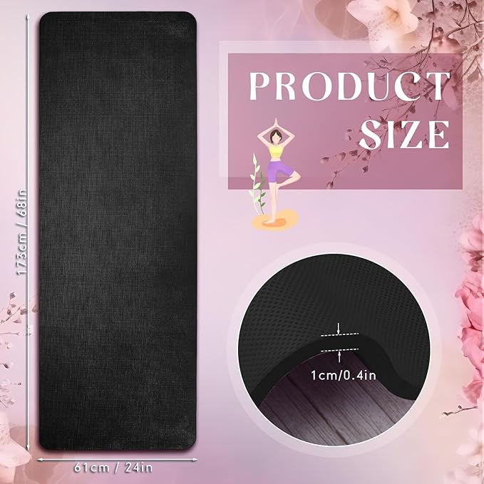 Timgle 6 Pcs 10mm Thick Yoga Mat Bulk, 68 x 24 Inches, Anti-slip Tear-resistant Exercise Mat Adult Kids Gym Mats for Fitness, Stretching, Workout and Studio, Outdoor Yoga, Pilates