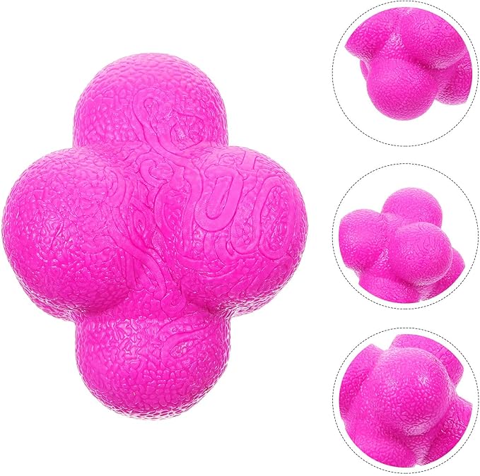 Hexagonal Reaction Ball Silicone Fitness Ball Agility Trainer for Speed and Coordination Training Indoor Sports Exercise Equipment