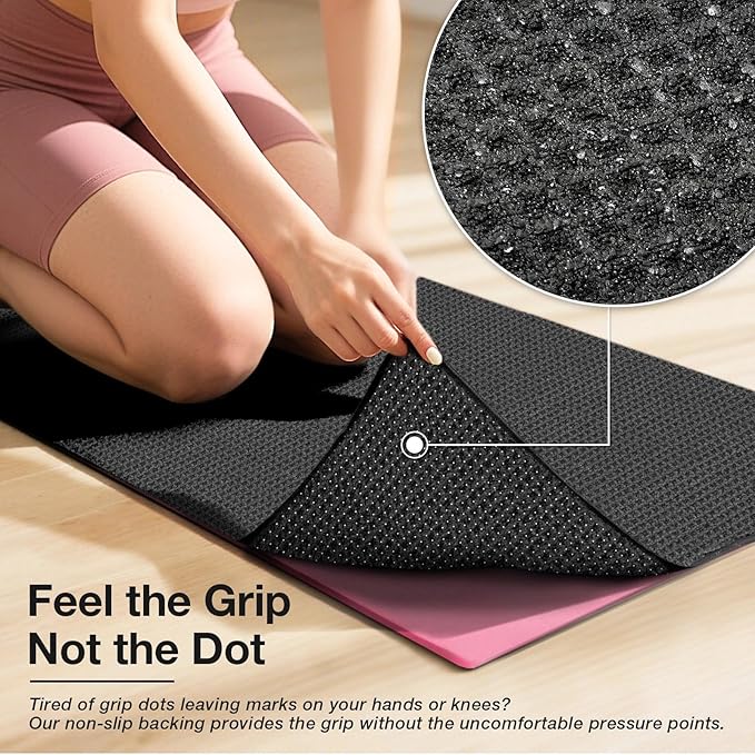 Hot Yoga Mat Towel,Microfiber Yoga Mat Towels Non Slip for Hot Yoga Absorbent Microfiber Sweat Anti-Slip Grip Injury Free,26.5" X 72" -Pilates Gear,Exercise,Fitness Black