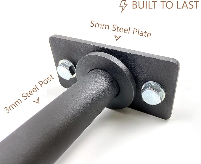 Trenbon Standard Wall Mount Weight Plate Holder for 1" Standard Weight Plate & Wall Mount Storage, 100lb Capacity (Black Single)