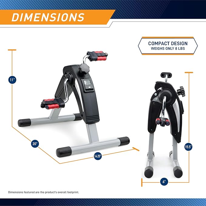 MARCYMarcy Magnetic Resistance Folding Exercise Bike with Transport Wheels - NS-653