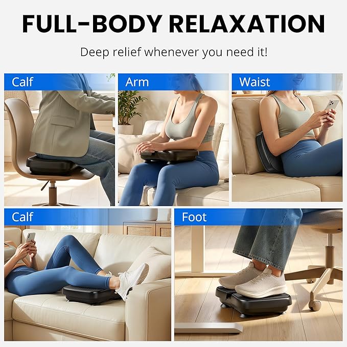 Mini Vibration Plate Machine, Leg Waist Workout Vibrating Plate Portable Quiet Percussion Massager for Legs, Waist, Back, Neck Vibration Massager,Buttocks Muscle Stiffness Relief