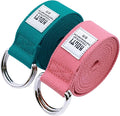 Yoga Exercise Adjustable Straps 8FT with Durable D-Ring for Pilates & Gym Workouts | Hold Poses, Stretch, Improve Flexibility & Maintain Balance
