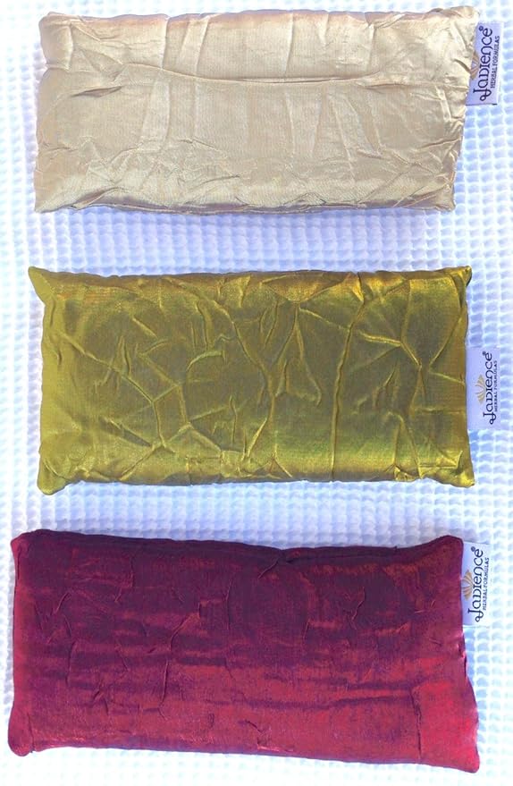 Jadience Lavender Eye Mask - Gold: Soothing Eye Pillow for Stress & Tired Eyes! | Perfect Yoga Eye Bag | Best Eye Mask for Migraines