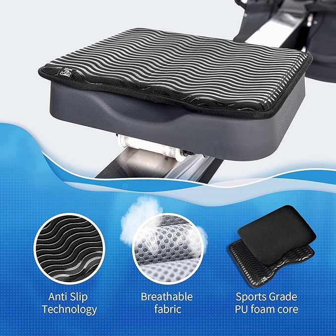 Non-Slip Rowing Machine Seat Pad (Tailored for Concept 2) by Hornet Watersports