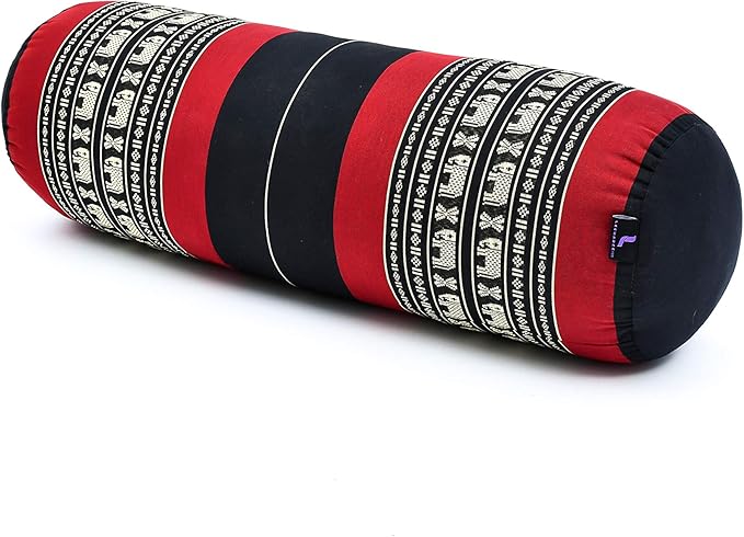 Leewadee Yoga Bolster - Standard Size – Large Meditation Cushion, Tube Pillow for Comfortable Reading, Pilates Equipment, Kapok Filling, 24 x 10 x 10 inches