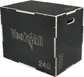 Yes4All 3 in 1 Non-Slip Wooden Plyo Box, Step Up Box for Workout, Plyometric Jump Box for Skipping, Jumping, Lunges, Squats, Dips