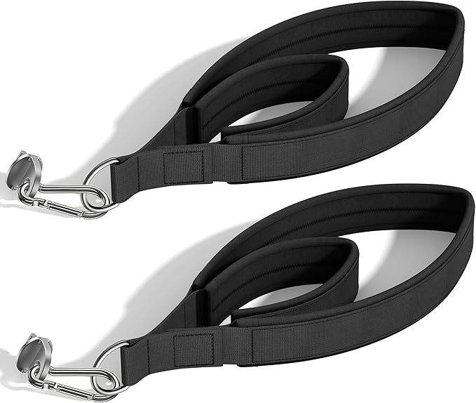 Pilates Loops Compatible with Tonal Smart Home Gym, Soft Pilates Straps for Reformer Machine, Double Loop Accessories with Sturdy Adapters, Enhanced Thickness Fitness Attachment (1 Pair)