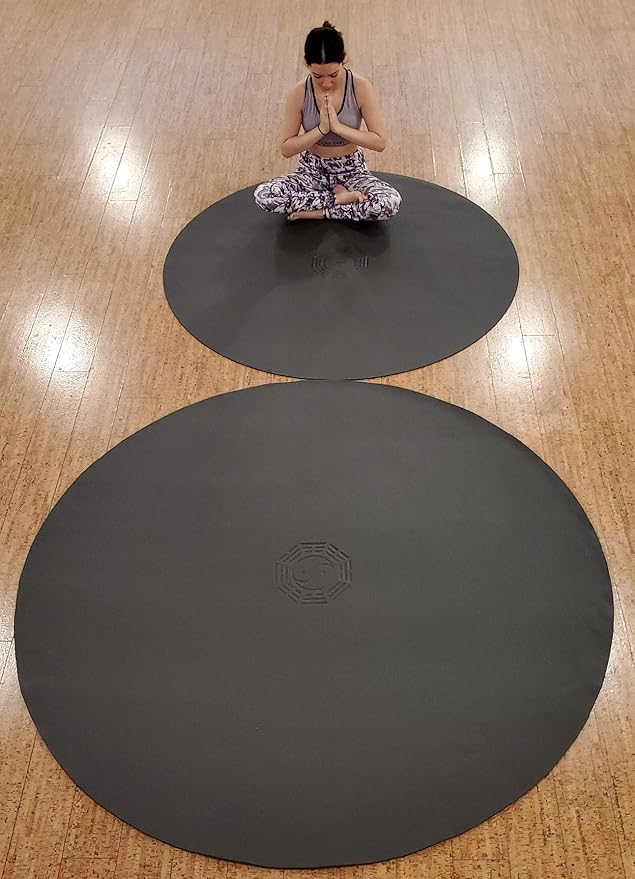 72" 6' Large Circle Round Yoga Mat Meditation Pilates TAI-CHI YIN-YANG