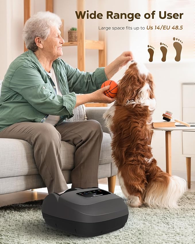 Shiatsu Foot Massager with Heat & Remote - 2026 Upgraded Deep Kneading Massage for Plantar Fasciitis, Neuropathy & Tired Feet | Fits Up to Size 14 | Perfect Gifts