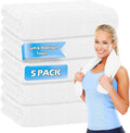 HOMERHYME Microfiber Towels,5 Pack Home Gym Accessories Yoga Towels, 16 x 27 Inch Quick Dry Hand Towels, Absorbent Towel Set for Fitness Workout Beach Travel Sweat, Gym Essentials for Women & Men