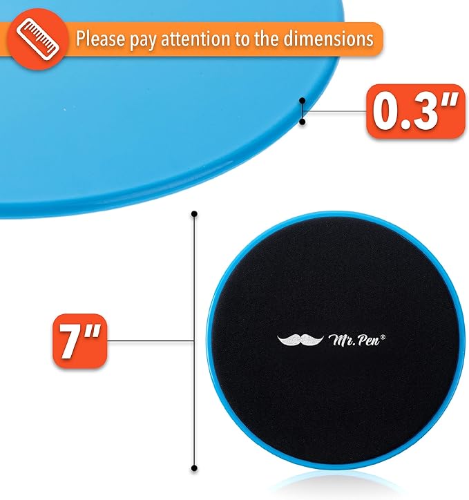 Mr. Pen Core Sliders for Working Out - 2 Pack Dual Sided Workout Sliders Discs