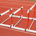 Metal Agility Speed Hurdles, Adjustable Height Track and Field Hurdles, Athletic Workout Obstacles Bar, Portable Sport Training Pole Set (Size : 55-75cm (21.6-29.5"))