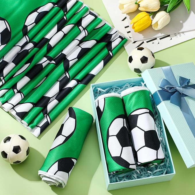 12 Pcs Cooling Towel Baseball Football Basketball Breathable Chilly Softball Soccer Ice Towel, 40"x12" Tennis Microfiber Accessories for Player
