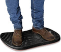 Seville Classics airLIFT Premium Anti Fatigue Wooden Balance Wobble Board Mat w/Massage Points, for Office Standing Desk, Home, Exercise, Therapy, Sports Training, Black, 20"W x 14"D