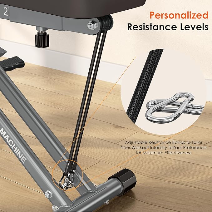 Squat Machine for Home Gym, Squat Rowing Machine with Adjustable Resistance and Optional Full Motion, Squat Assist Trainer for Glutes