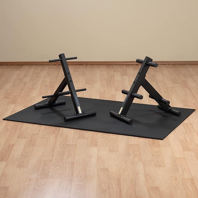 Body-Solid Standard Weight Tree Rack - Weight Plate Storage Racks 1000lb Weight Capacity, Hold Weightlifting Barbell Plates - Strength Training Plate Holder Stand For Home & Commercial Gym