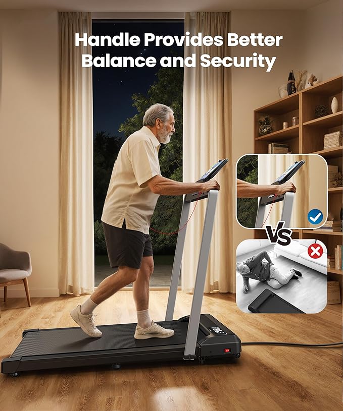 WELLFIT 15% Auto Incline Treadmills with Handle Bar, Heavyduty Home Treadmill with 320-400LBS Weight Capacity, 4.0HP Foldable Treadmill for Small Space, Walking Pad Climb Running, Large Running Area