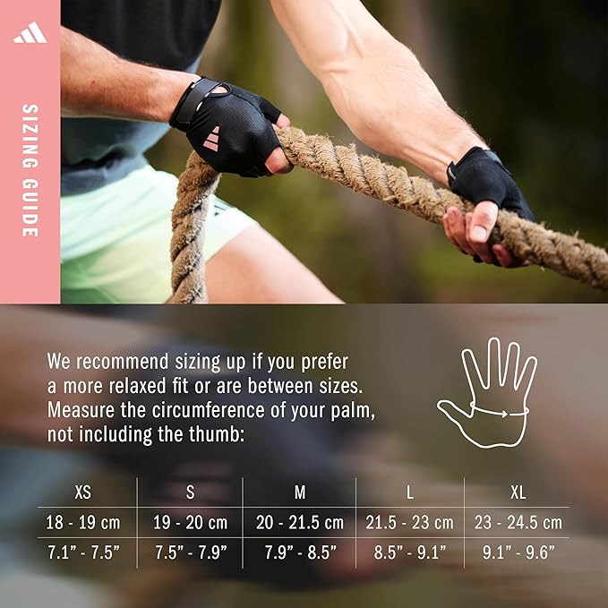 adidas Essential Training Gloves - Pink Mesh