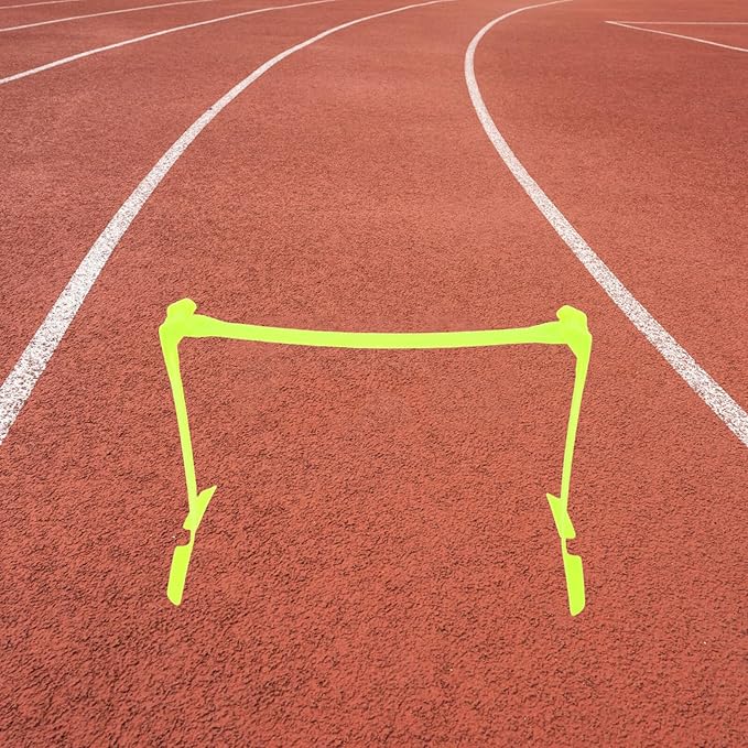 Adjustable Plastic Football Agility Speed Hurdle, Foldable Soccer Training Hurdles for Athlete Speed and Agility Drills, Green