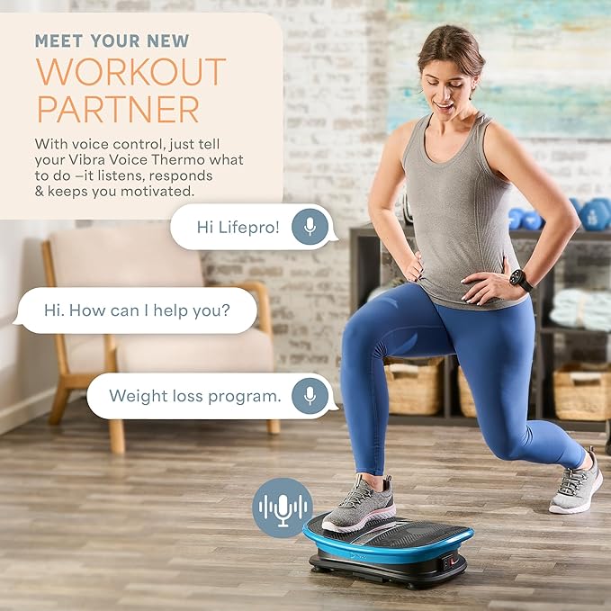 Lifepro Vibration Plate for Lymphatic Drainage – Whole Body Vibrating Platform Exercise Machine for Muscle Toning & Recovery with Remote Max Load 260 lb