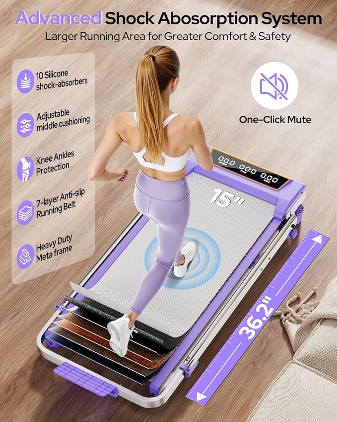 Walking Pad Treadmill with 12% Incline/Adjustable Height, Upgraded 3.5HP Walking Pad with Handle Bar, 4 in 1 Foldable Under Desk Treadmill, Electric Portable Treadmills for Home 350LBS, LED Display