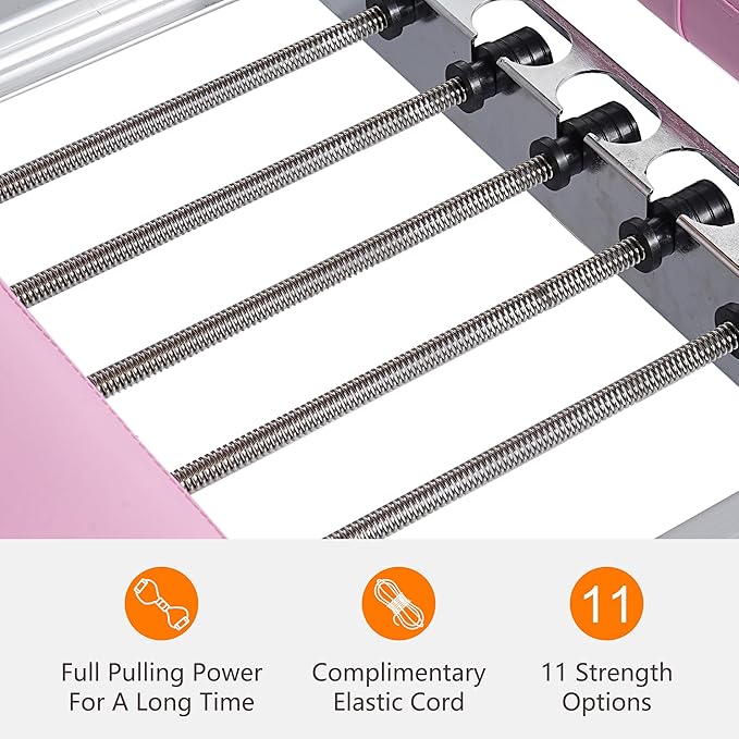 Pilates Reformer Machine for Home Gym, Foldable Pilates Machine Equipment with High Strength Alloy Springs for All Level Users, Up to 330lbs