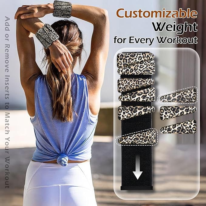 Wrist Ankle Weights for Women & Men, 2lbs/4lbs Adjustable Weighted Bangles to Boost Calorie Burn & Strength, Arm & Leg Weights for Pilates, Yoga, Walking, Barre, Gym & Home Workout