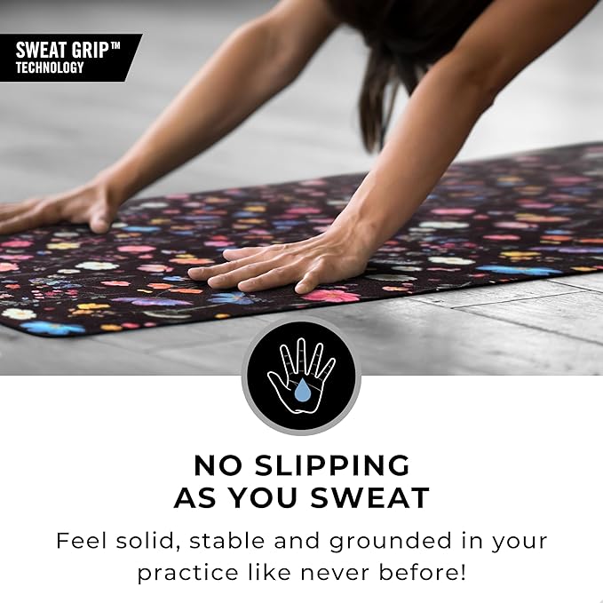 Plyopic. All In One Yoga Mat | Luxury Sweat-Grip Mat/Towel Combo | Ideal for Yoga, Hot Yoga, Bikram, Pilates, Workout & Exercise | Eco-Friendly Natural Rubber