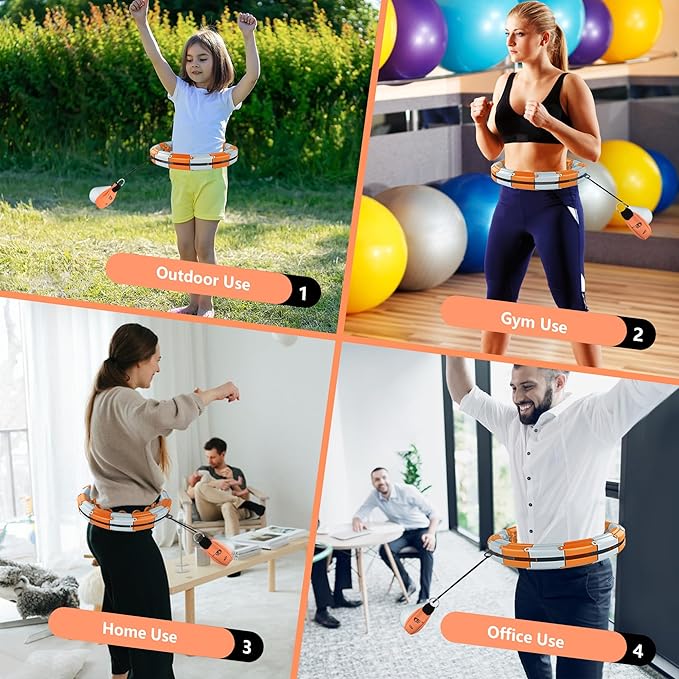 Blaze Line Hoola Fitness Hoop Adjustable Weight Bag 8oz and 12oz Pouch 2-Pack for Weight Loss, Fitness, Exercise and Workout