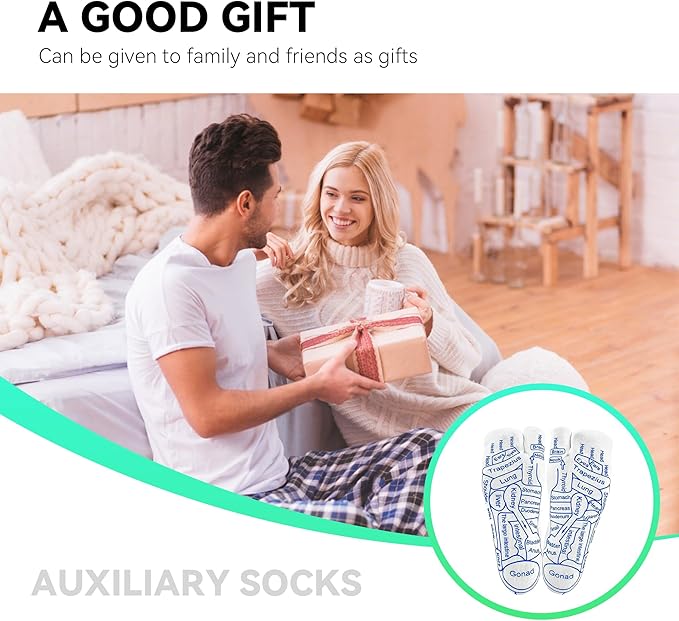 Reflexology Sock with Massage Tools Set, 2 Pairs Socks Acupuncture Trigger Point Foot Pain Relief Remedy Acupoint Birthday Gifts for Women (Women - a Set)