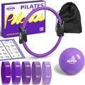 ROSAPOAR Pilates Essentials Kit for Women, Pilates Ring Set - 14" Magic Circle with Yoga Ball & Resistance Bands – Pilates Kit for Home Workouts, Toning & Core Sculpting Pilates Equipment