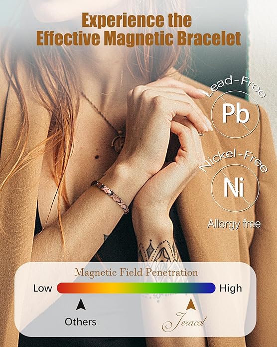 Copper Bracelets & Rings for Women, Copper Magnetic Bracelet for Women