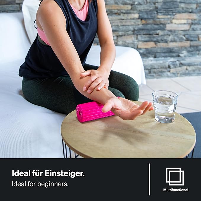 BLACKROLL - Mini Flow Foam Roller, Portable Massage Tool for Feet, Hands, and Arms, Ideal for Travel and Plantar Fasciitis Relief, Great for Exercise, Massage, and Muscle Recovery, 6" x 2"