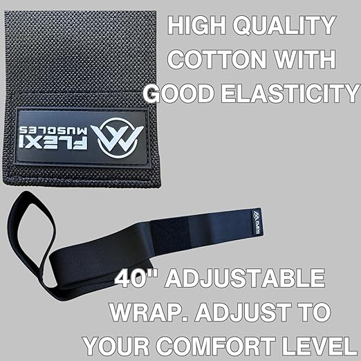 Elbow Wraps for Weightlifting (1 Pair) Adjustable Elbow Compression Straps & Joint Support Brace - Ideal for Bench Press, Powerlifting, and Gym Workouts.