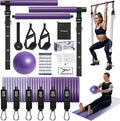 Upgraded Pilates Bar Kit with Resistance Bands Natural Latex for Women & Men, Heavy-Duty Stainless Steel Multifunctional Yoga Pilates Stick for Home Gym Exercise Fitness Equipment Full-Body Workouts