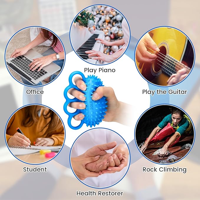 3 Pack Hand Exercise Balls 3 Level Set Finger Strengthener Therapy Hand Balls Grip Strength Trainer Squeeze Stress Relief for Adults Elderly Stroke Arthritis Carpal Tunnel