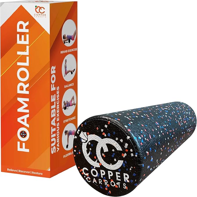 Foam Rollers – 6 x 18 Inch High Density EPP Foam Roller for Back Stretching – Premium Quality and Comfortable – Ideal for Physical Therapy, Post-Injury, Deep Tissue Muscle Massage