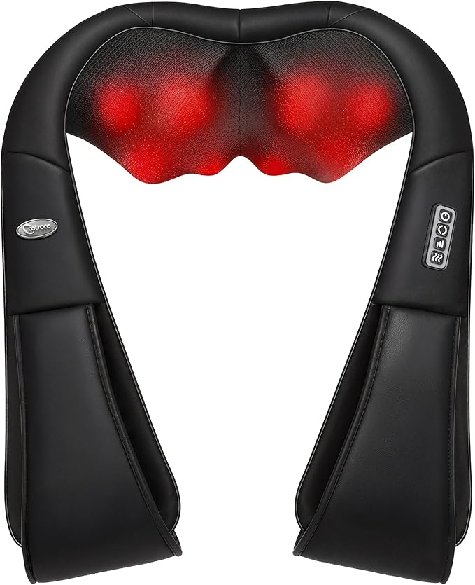 Neck Massager, Shiatsu Shoulder and Back Neck Massager with Heat, Neck Massager Pillow for Neck for Body Muscle Pain Relief, Neck Massager Gifts for Mom Dad Women Men, Home, Office Car Use