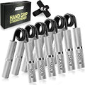 Hand Gripper Strengthener Set 50LB-300LB, Grip Strength Trainer (1/2/4/6 Pack) Forearm Strengthener for Muscle Building, Hand Sensitivity Training, Hand Rehabilitation Exercising