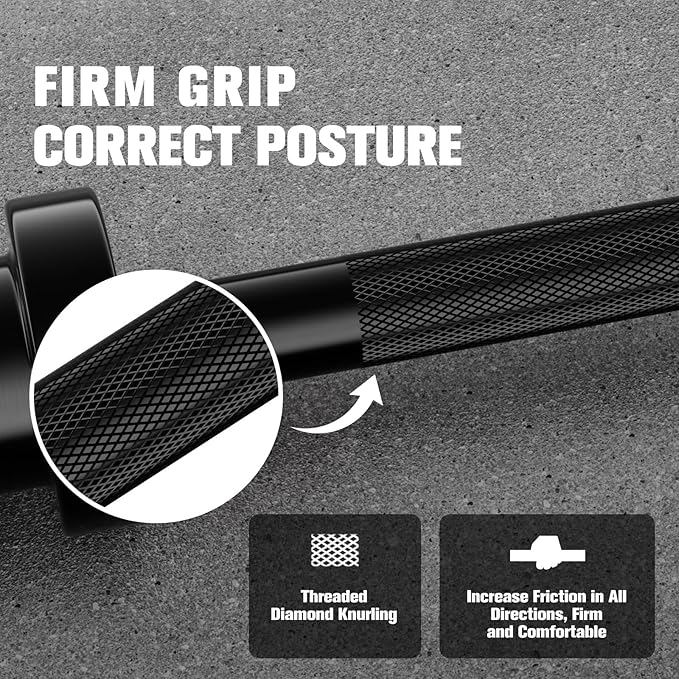 RITFIT Olympic Barbell 4ft/6ft - 2 Inch Weight Bar for Strength Training, Weightlifting, Squat, Deadlift, Bench Press, Curl, Overhead Press - 350lbs/500lbs Capacity