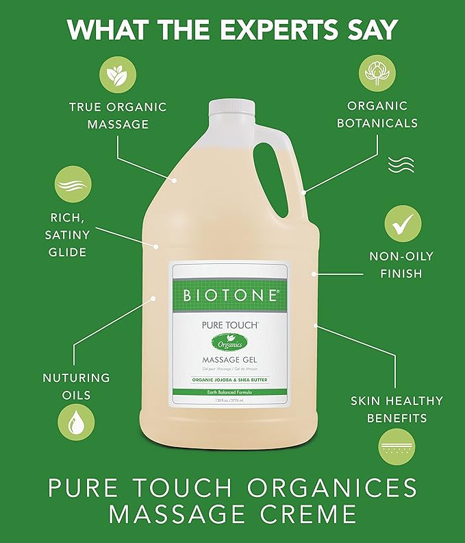 Biotone Pure Touch Organic Massage Gel, 128 Ounce