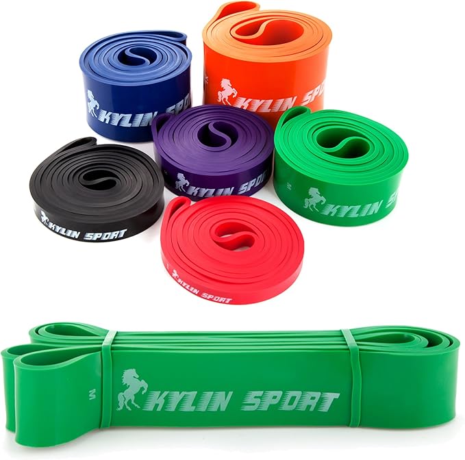 KYLIN SPORT Resistance Band Assisted Pull Up Bands Training Yoga Pilates Elastic Loop Stretch for Cross Workout Gymnastics Power-Lifting