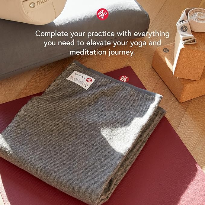 Yogitoes Yoga Hand Towel - Quick Drying Microfiber, Lightweight, Easy for Travel, Use in Hot Yoga, Vinyasa and Power, 16 Inch (40cm)