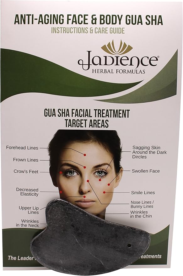 Bian Healing Stone Heart Gua Sha & Massage Cream Kit by Jadience: Myofascial Therapy Tool | Muscle Joint Topical Analgesic | Natural Tension Relaxer for Body Pain Relief & Scar Treatment